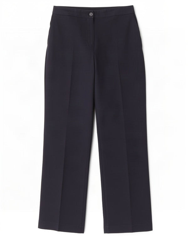 Pantaloni casual dritti da donna Marks & Spencer UK 18 XL W34 L30 Blu navy