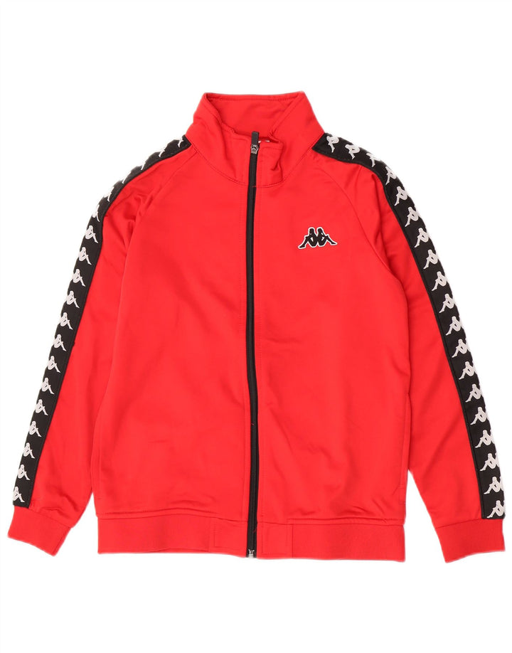 Giacca da tuta grafica Kappa da bambino 11-12 anni Colorblock rosso
