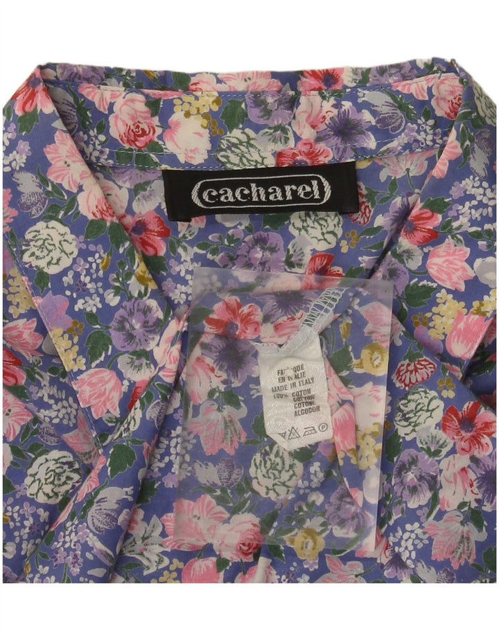Camicia a maniche corte da donna Cacharel UK 12 Medio Floreale multicolore