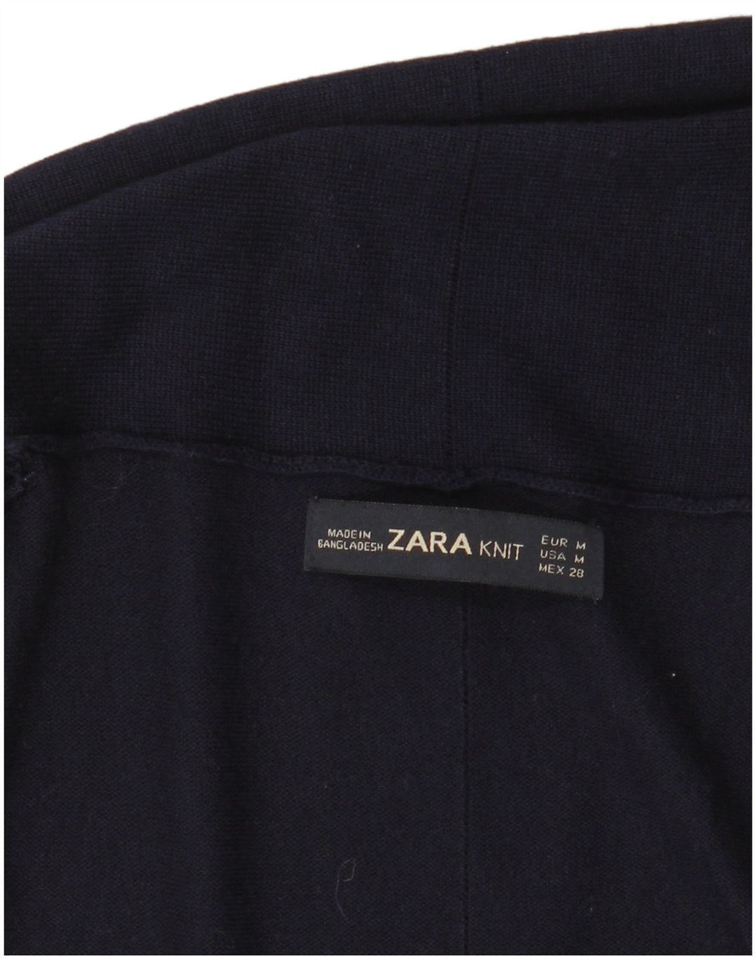 ZARA Maglione Cardigan Aperto da Donna a Linea Lunga UK 12 Medio Blu Navy