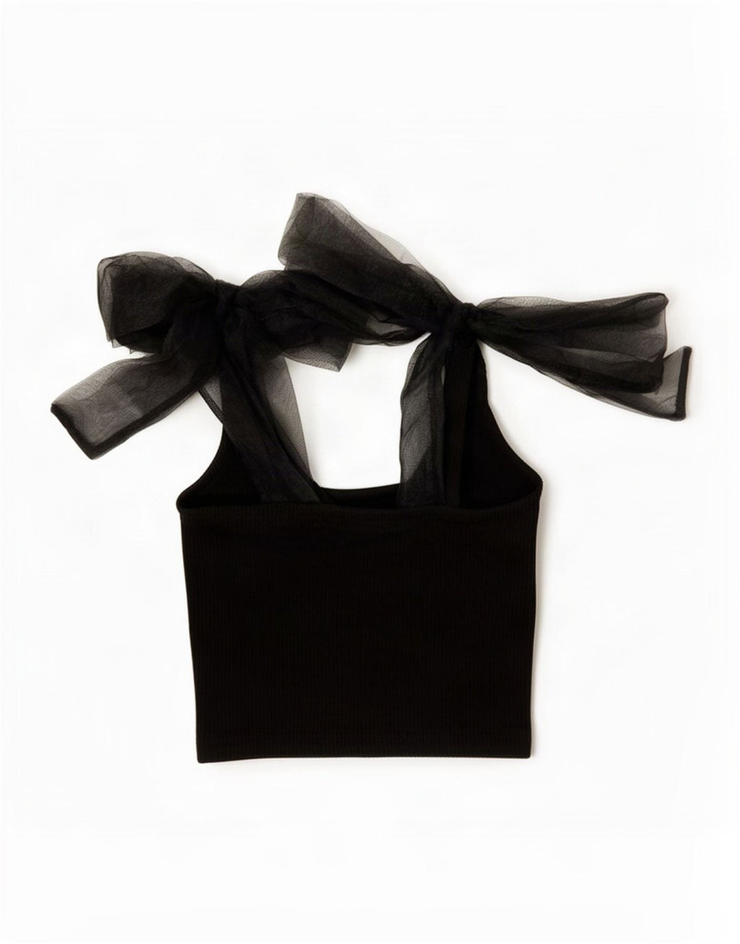 Canotta corta da donna Zara UK 12 cotone nero medio