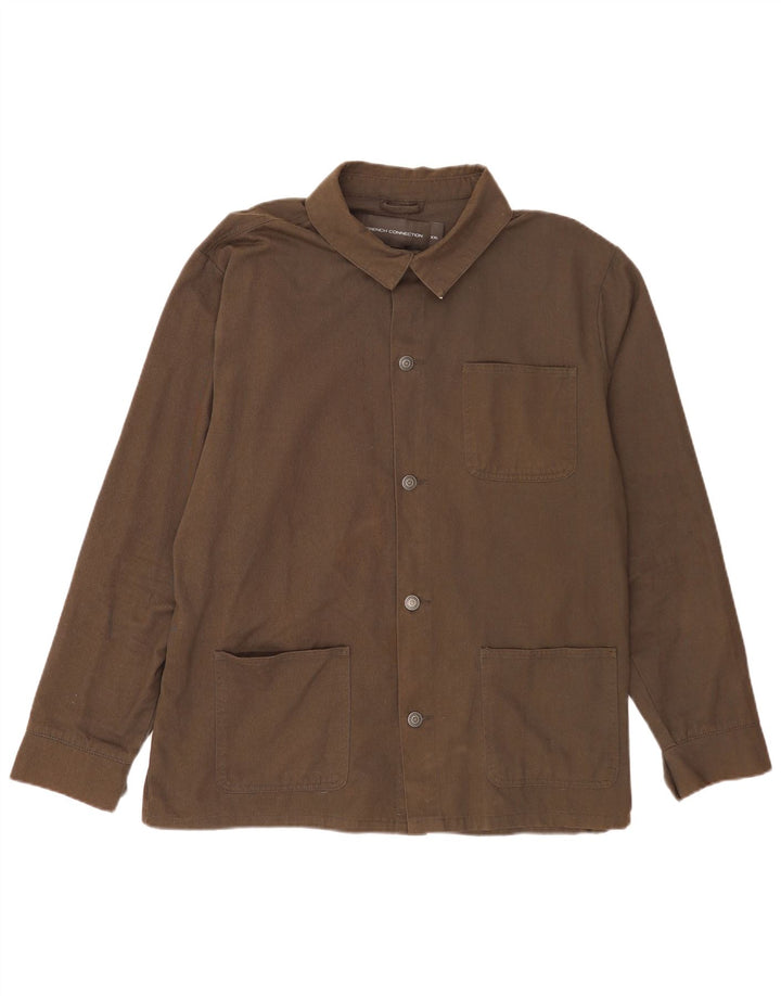 Camicia overshirt da uomo French Connection 2XL cotone kaki