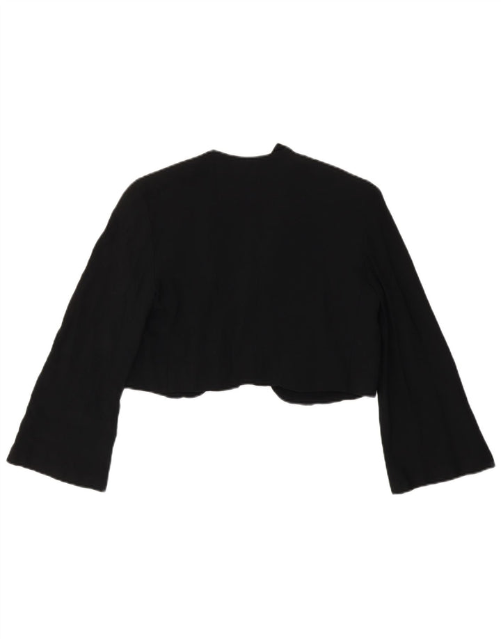Max & Co. Giacca bolero aperta con maniche a 3/4 da donna Couture UK 10 piccola nera