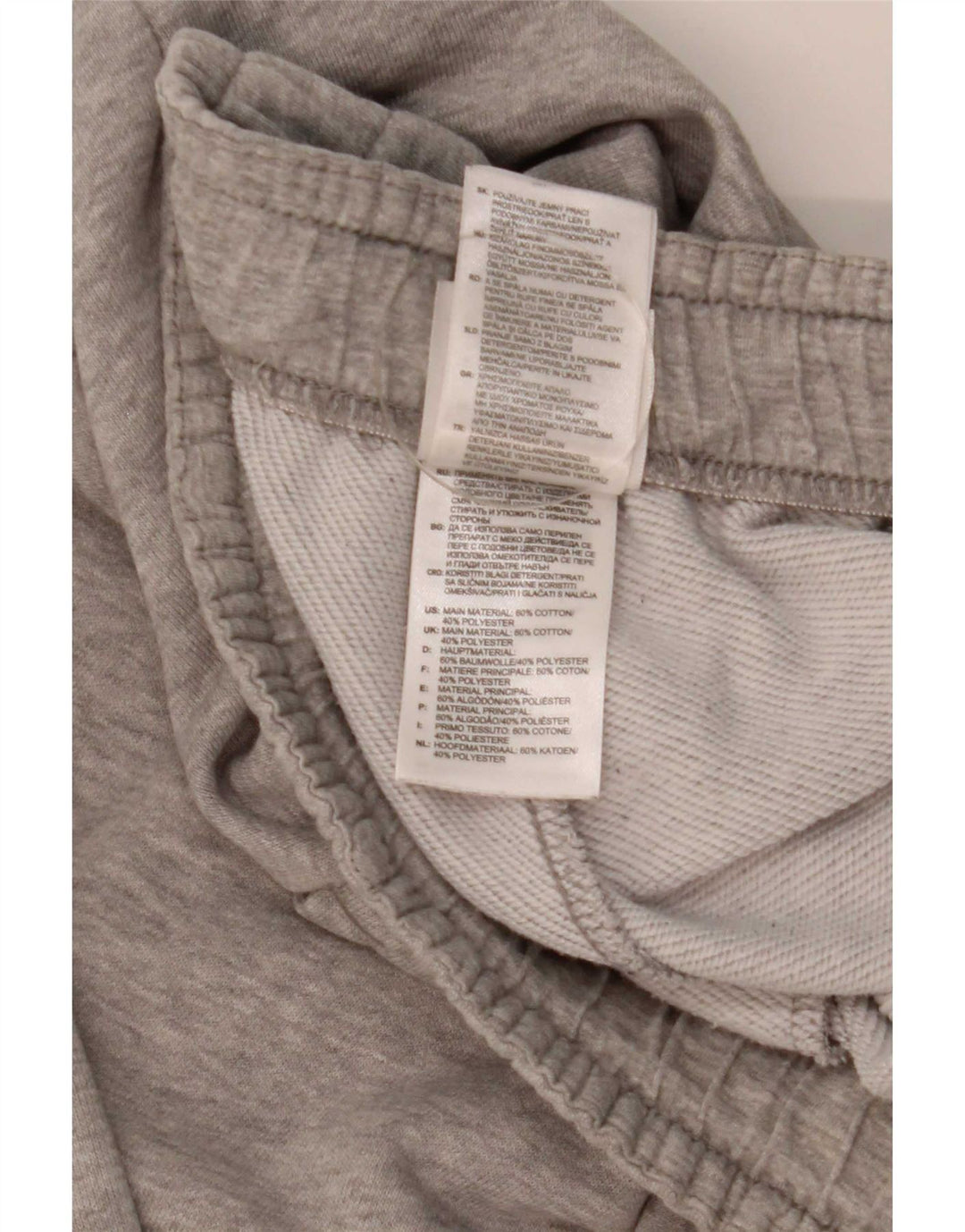 Pantaloni da tuta Adidas Climalite da uomo in cotone grigio medio