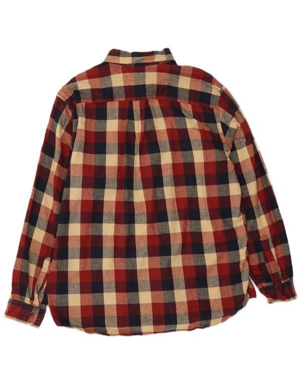 L.L.BEAN Camicia da uomo in flanella di cotone a quadri multicolore grande