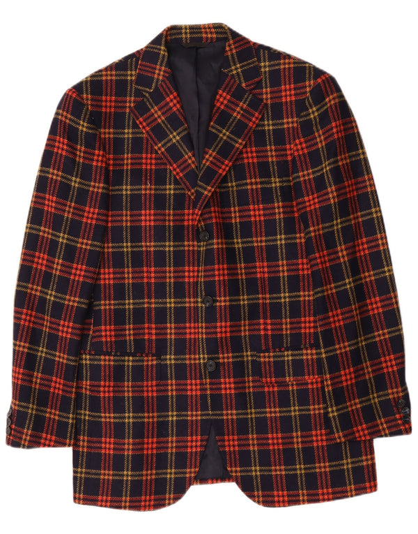 Giacca blazer da uomo a 3 bottoni Sutor Mantellassi IT 46 piccolo check blu navy