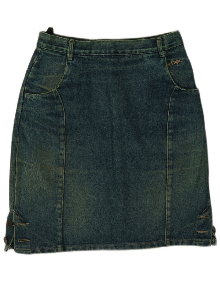 Gonna in denim da donna Lee Cooper IT 42 media W26 cotone verde