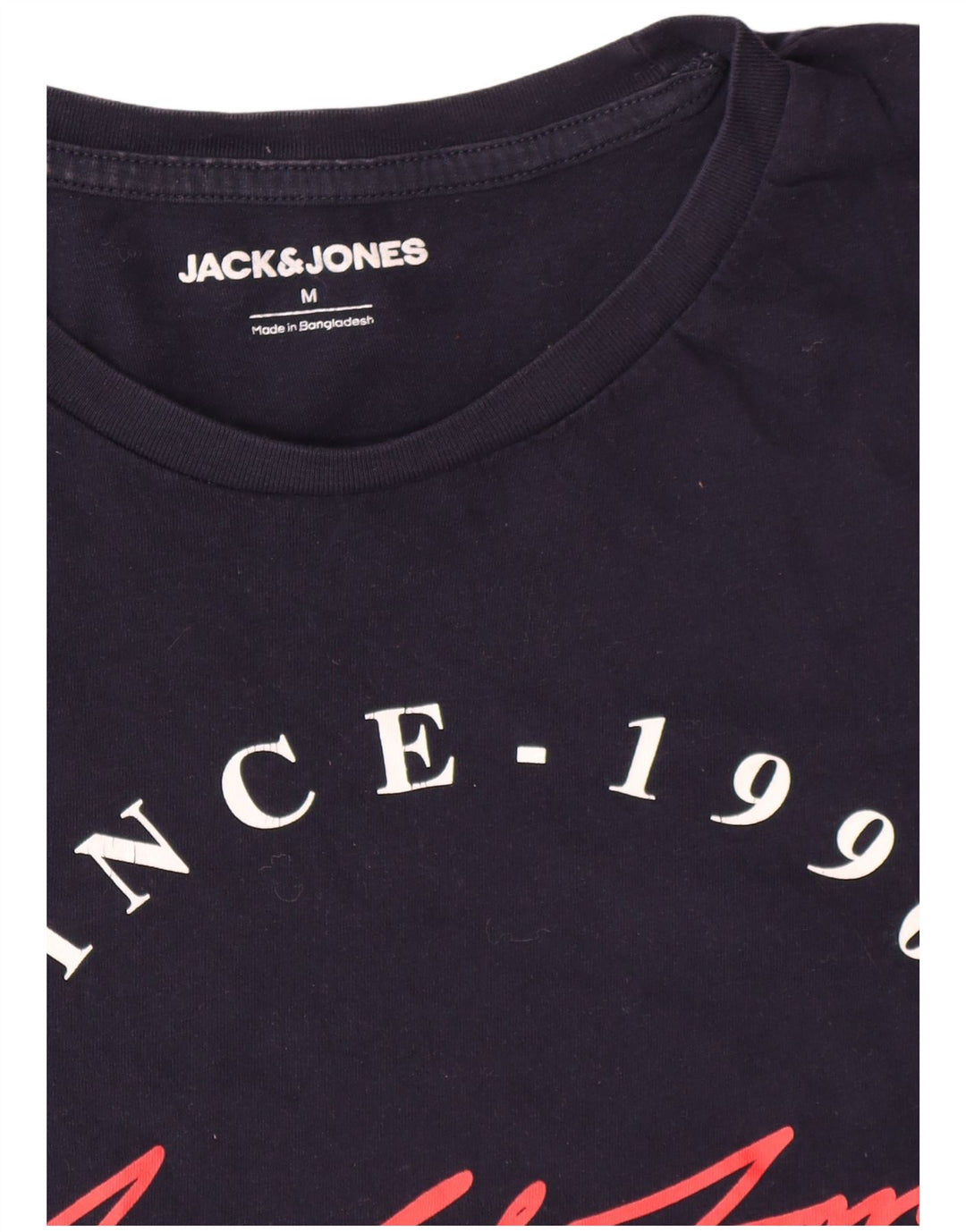 T-shirt grafica da uomo Jack & Jones Top in cotone blu navy medio