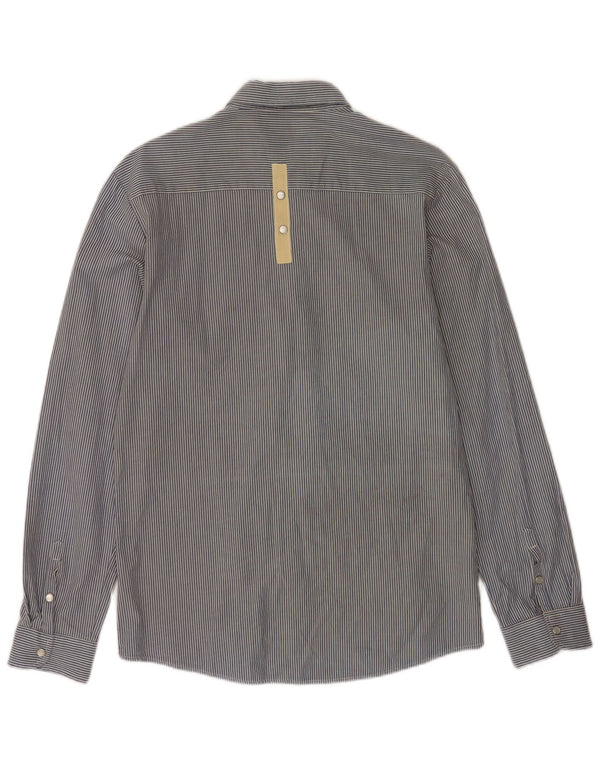 Camicia Quiksilver da uomo piccola in cotone gessato blu