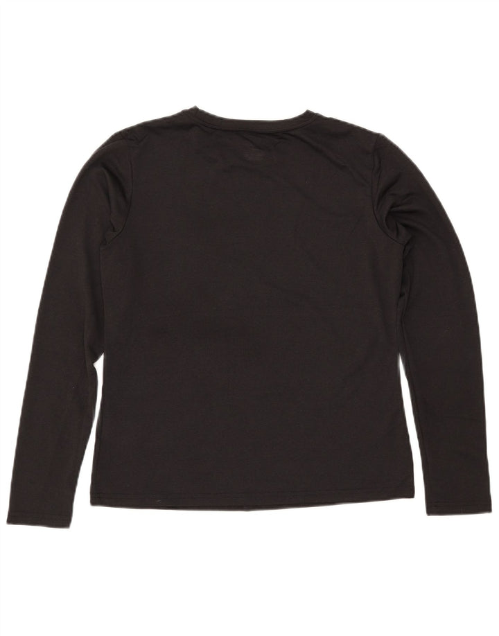 Top NIKE Dri Fit da donna a manica lunga US 8/10 medio poliestere nero