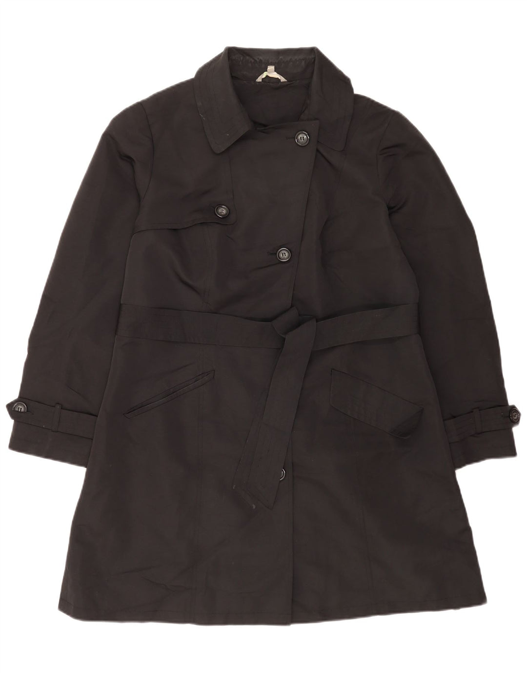 Trench da donna Marks & Spencer UK 16 grande poliestere nero