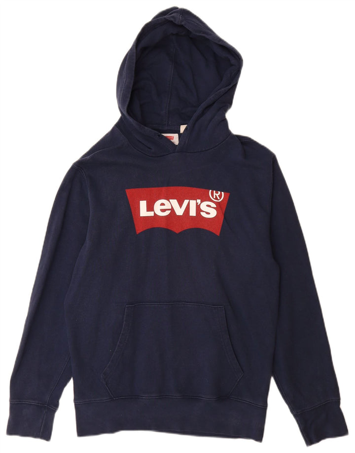 Maglione con cappuccio grafico da uomo Levi's piccolo in cotone blu navy