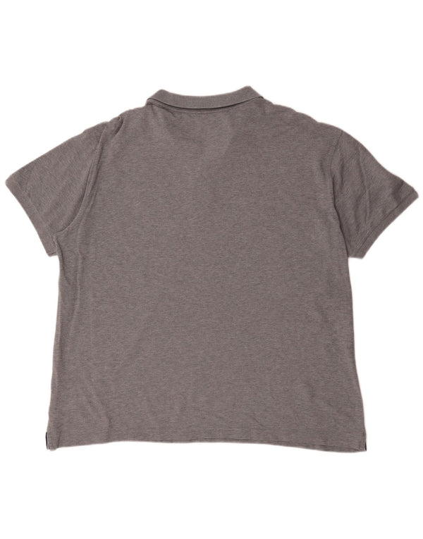Polo da uomo Gant 4XL cotone chiazzato grigio