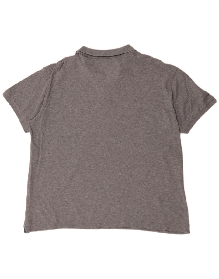 Polo da uomo Gant 4XL cotone chiazzato grigio