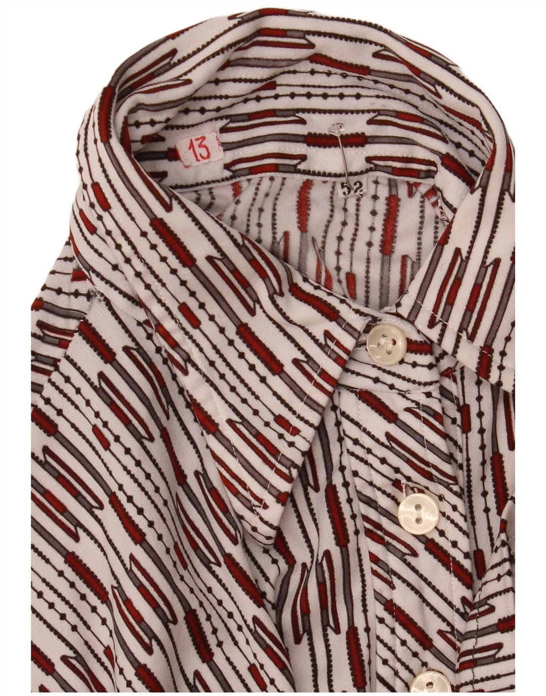 Camicia pullover a maniche corte da donna vintage UK 14 grandi righe bianche