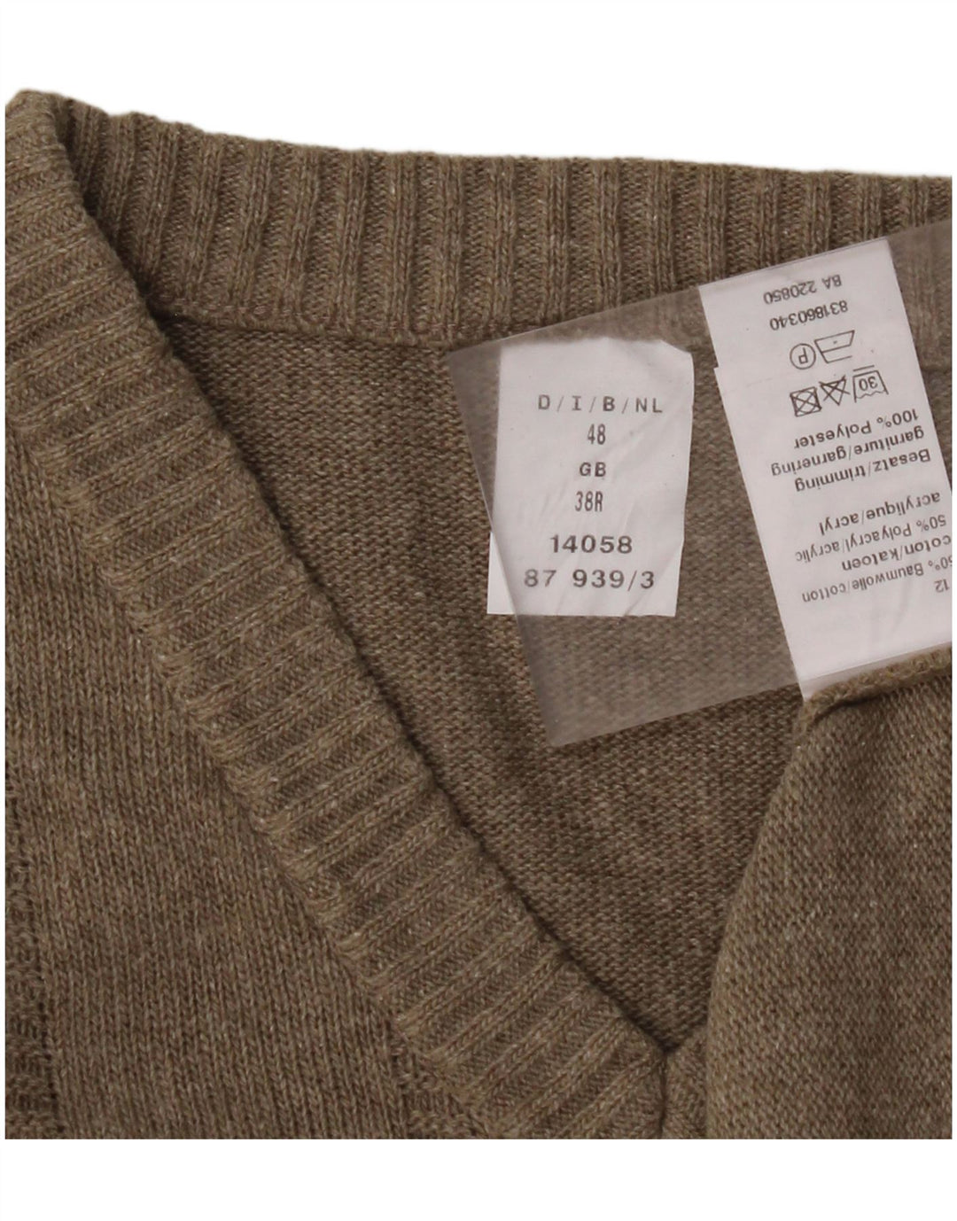 Canotta da uomo VINTAGE taglia 38 cotone grigio medio