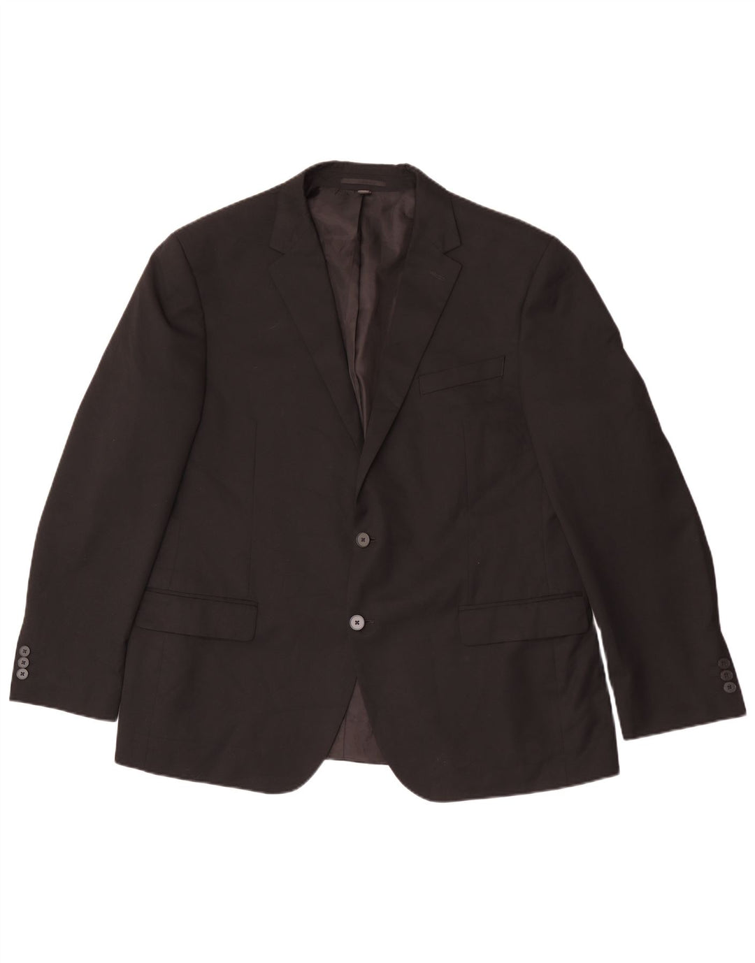 Giacca blazer a 2 bottoni da uomo Marks & Spencer UK 46 XL poliestere nero