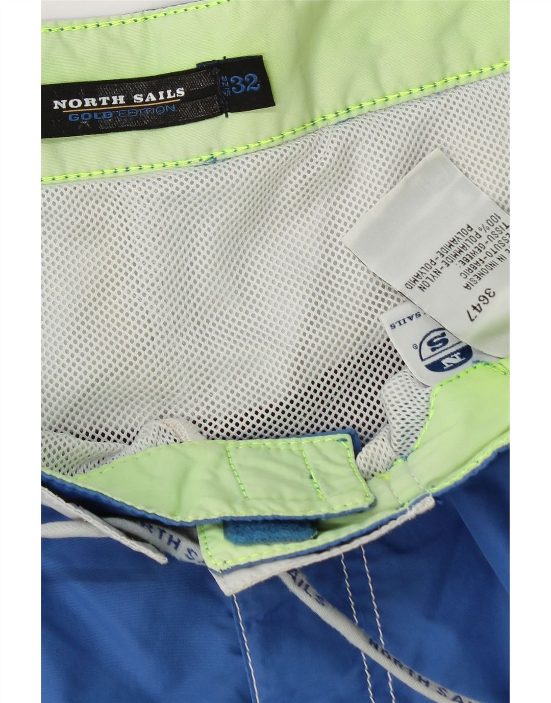 Pantaloncini da bagno grafici da uomo North Sails blu medio in poliammide color block