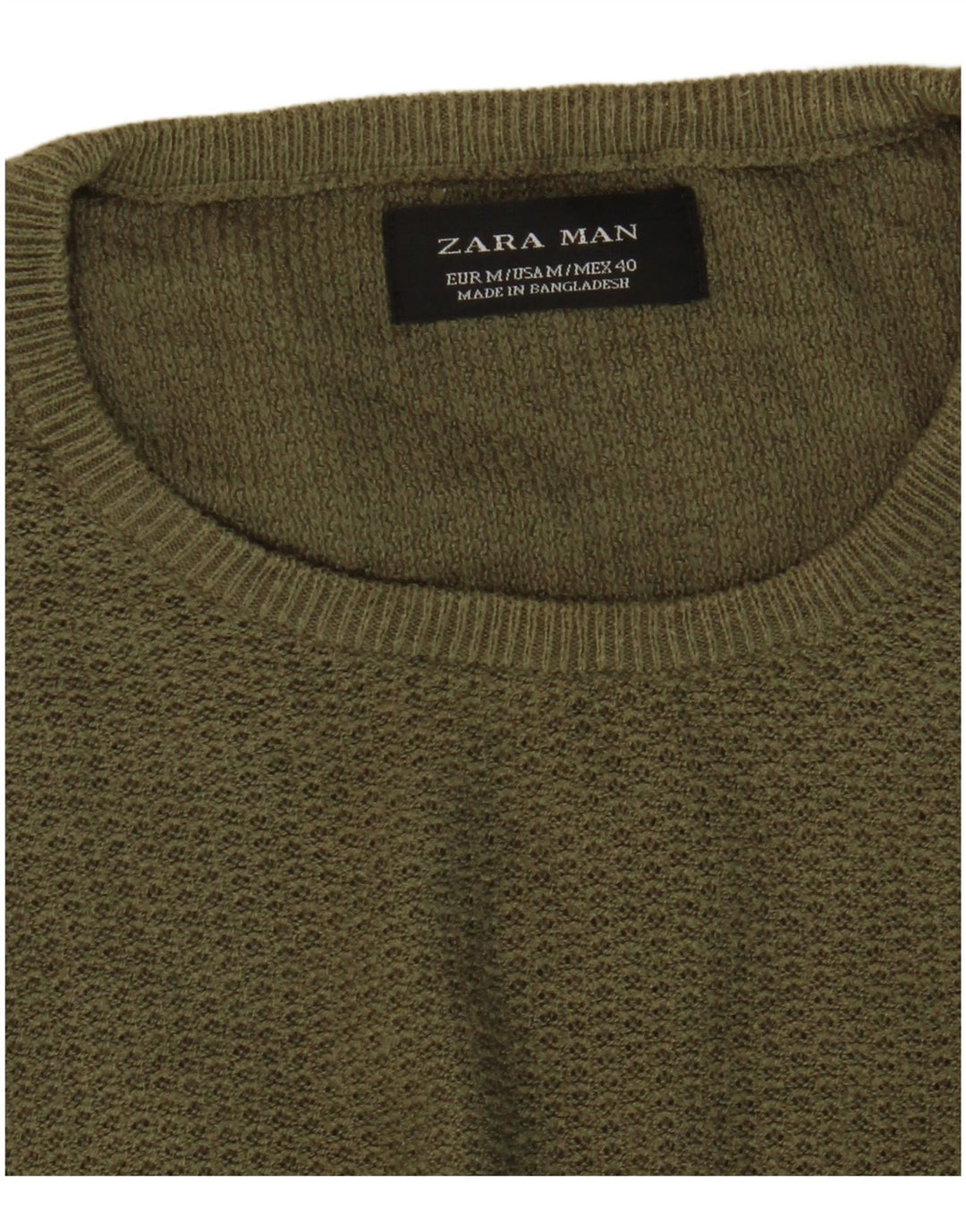 Maglione maglione girocollo da uomo Zara medio kaki