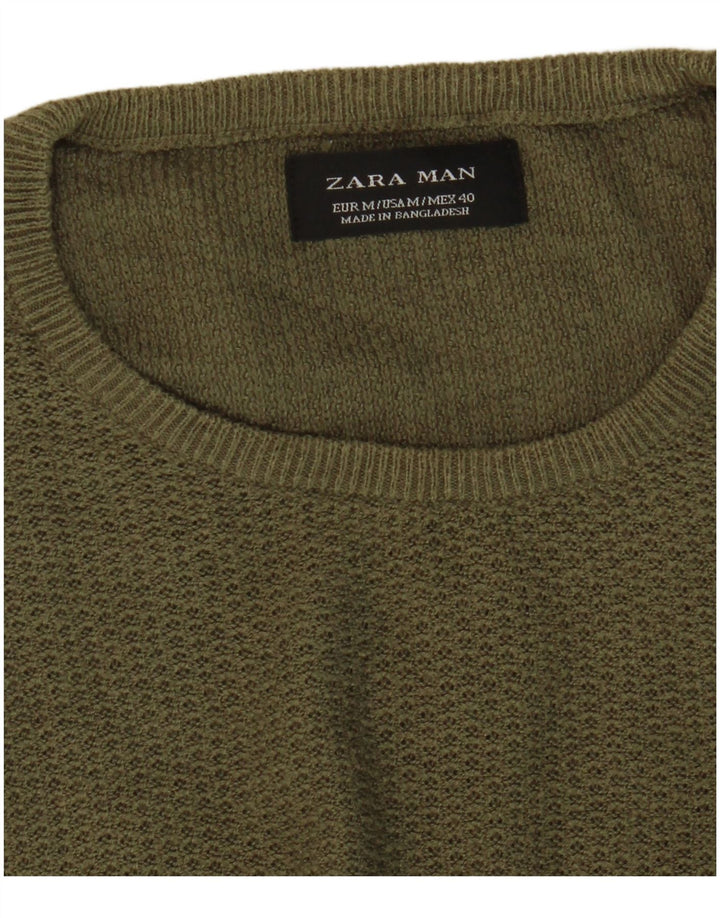 Maglione maglione girocollo da uomo Zara medio kaki
