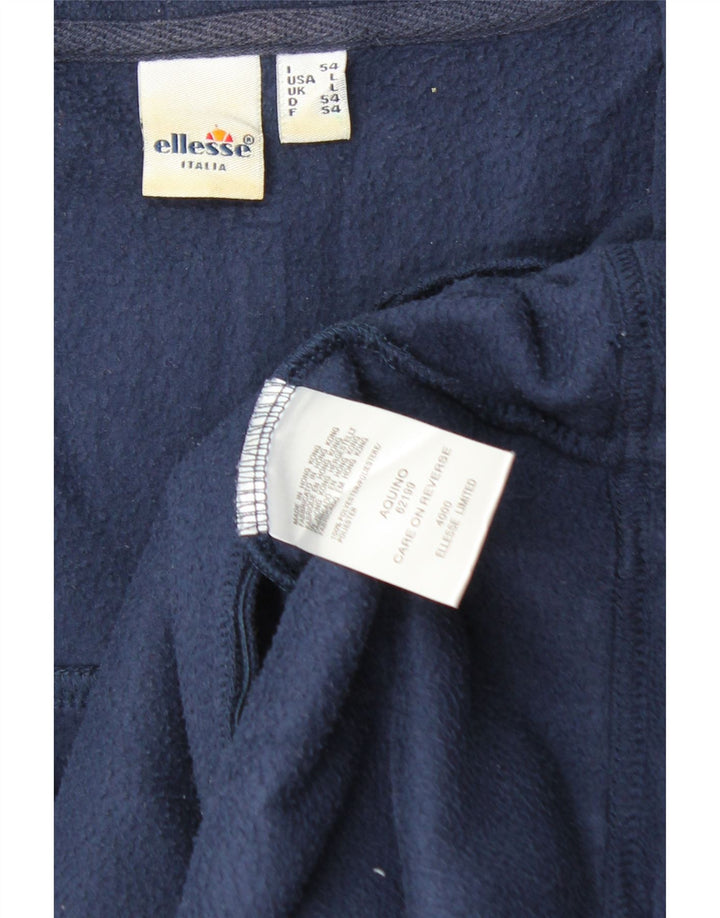 Giacca in pile da uomo Ellesse UK 40 Large Blu Navy Poliestere