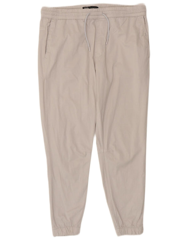 Pantaloni chino da uomo Zara Joggers XL W38 L28 in cotone beige