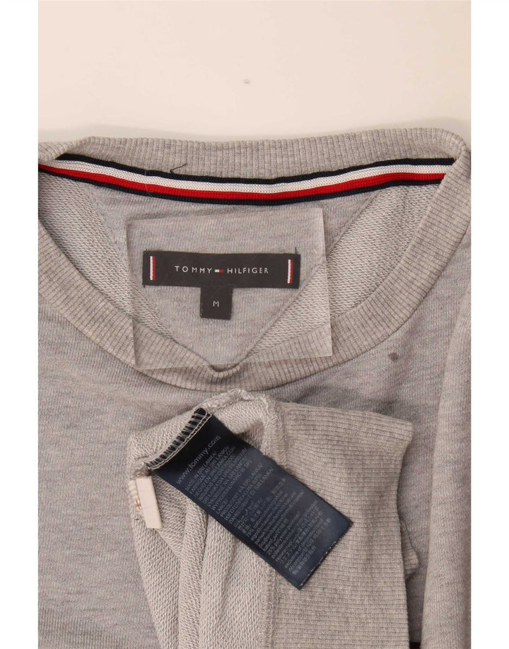 Felpa grafica da uomo Tommy Hilfiger Maglione grigio medio color block