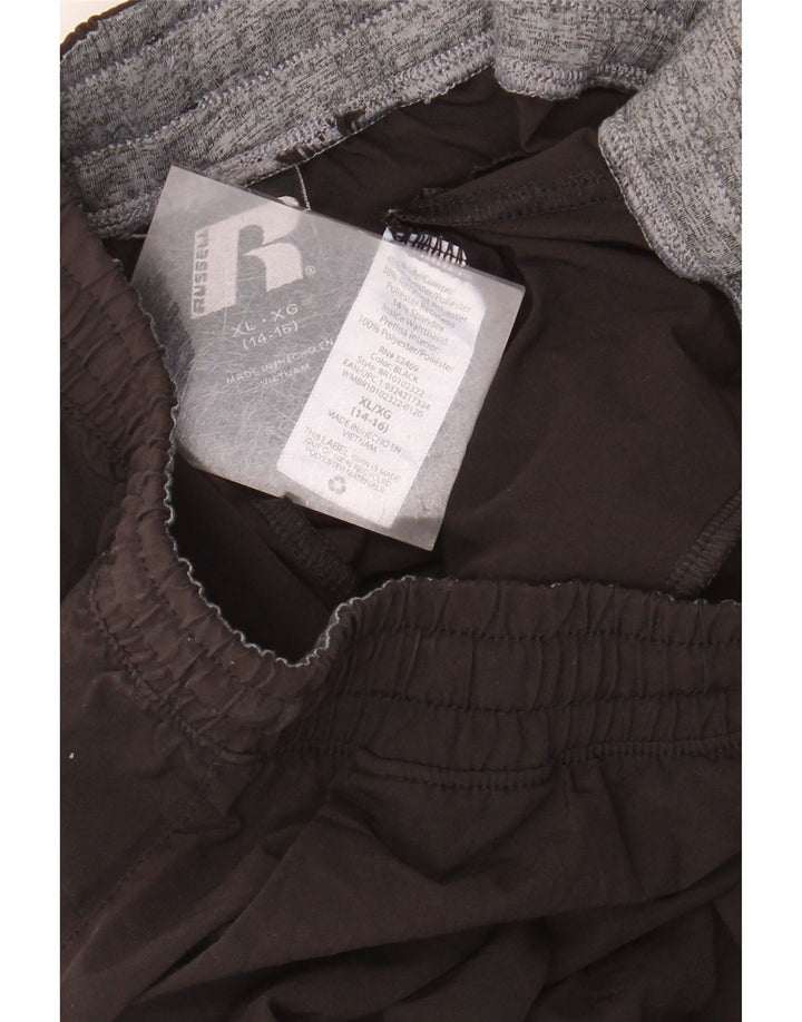 Pantaloni della tuta da ragazzo Russell Athletic 14-15 anni XL poliestere nero