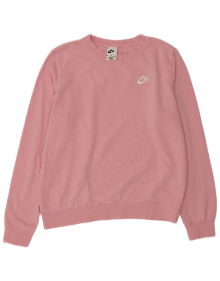 Felpa da donna Nike Jumper UK 14 cotone rosa medio