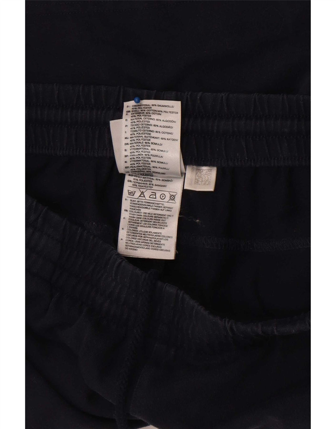 Pantaloncini sportivi da uomo Adidas medi in cotone blu navy
