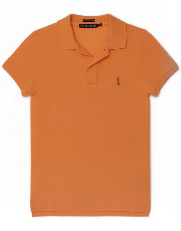Polo da donna skinny fit Ralph Lauren UK 10 Small Orange