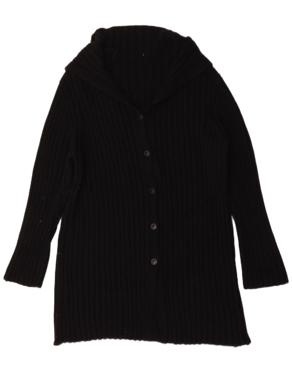 Maglione cardigan lungo da donna Marks & Spencer UK 22 3XL acrilico nero