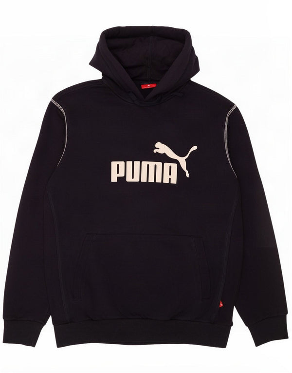 Puma Felpa con cappuccio grafica da uomo Small Blu navy