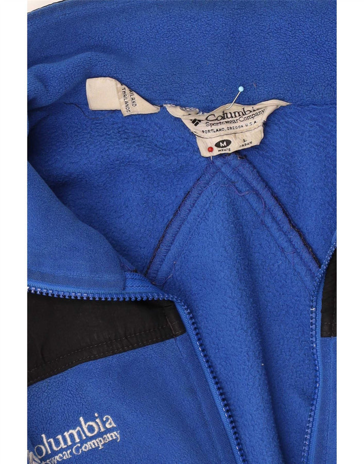 Giacca in pile Columbia da uomo in titanio UK 38 Colorblock blu medio