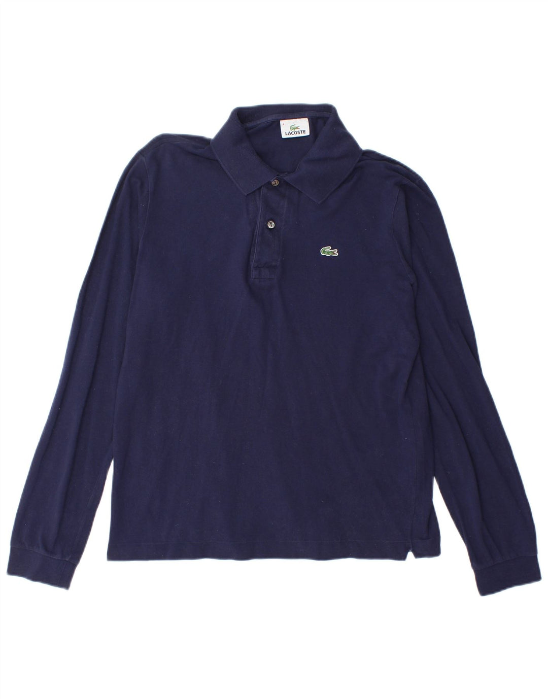 Polo da uomo a maniche lunghe Lacoste taglia 4 cotone medio blu navy