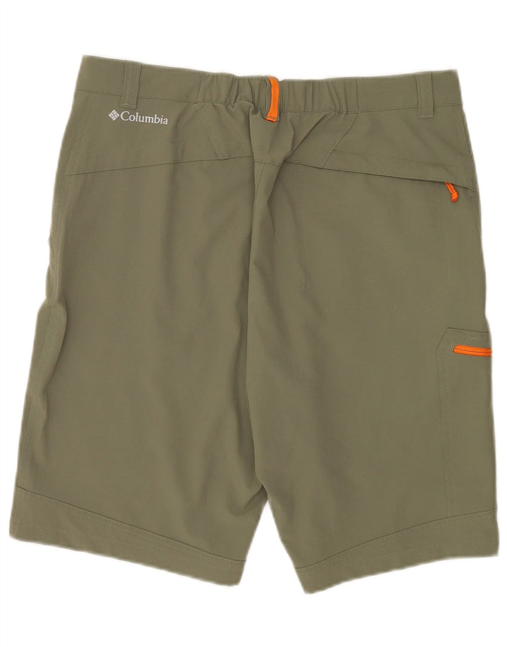 Pantaloncini cargo Columbia Omni-Shield da uomo W34 Large in poliestere kaki