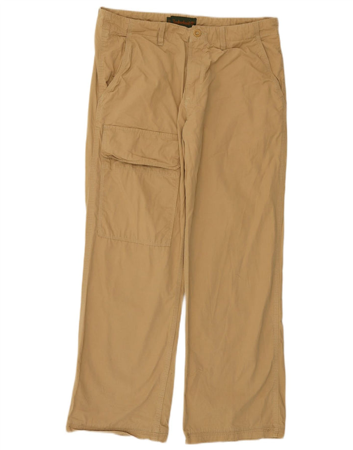 Pantaloni cargo bootcut da uomo Timberland W33 L29 cotone beige