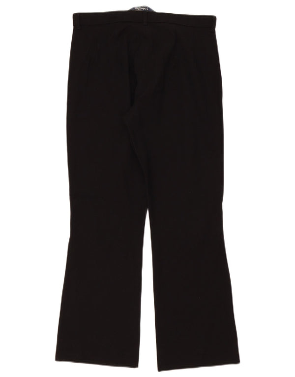 Pantaloni casual Bootcut da donna Max Mara UK 10 Small W30 L27 Cotone nero