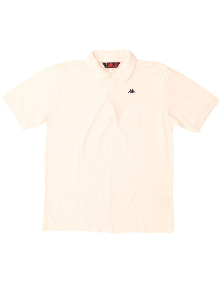 Polo Kappa Uomo Cotone Medio Bianco