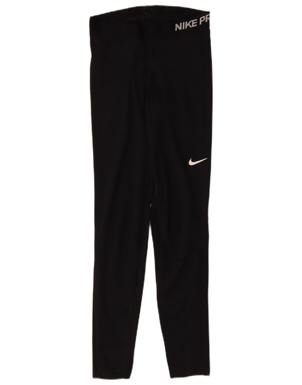 Leggings grafici Nike Dri Fit da donna UK 8 piccoli neri