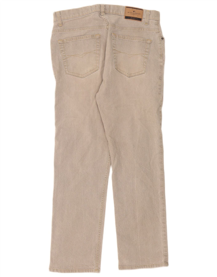 Jeans dritti Marks & Spencer da uomo blu Harbour W34 L29 cotone grigio