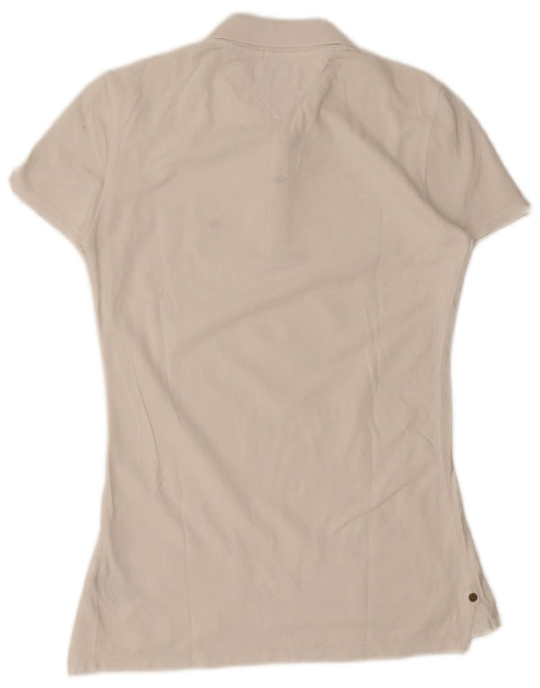Polo da donna Tommy Hilfiger UK 12 cotone bianco medio