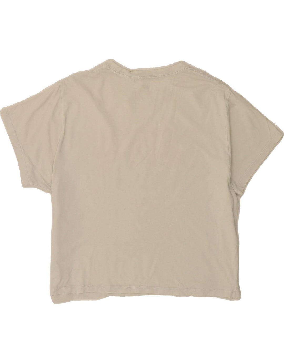 LEVI'S Womens Oversized Crop Graphic T-Shirt Top UK 14 Medium White Cotton Vintage Levi's and Second-Hand Levi's from Messina Hembry 
