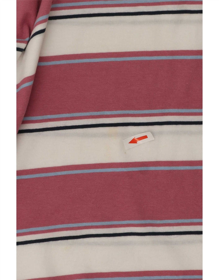 T-shirt da uomo James Pringle Top grande in cotone a righe rosa