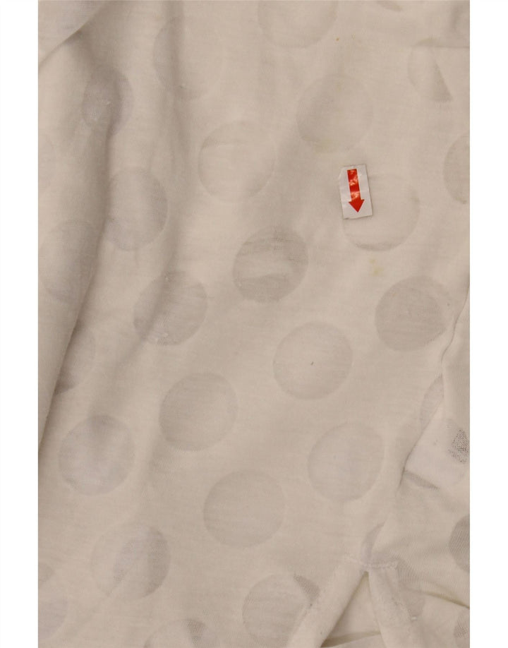 Canotta da donna ADIDAS UK 10 piccola in poliestere geometrico bianco