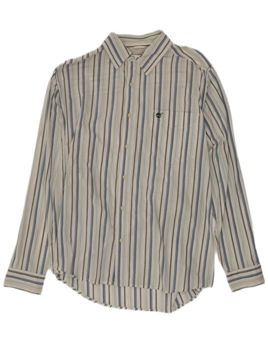 Camicia da uomo Timberland in cotone a righe grandi blu