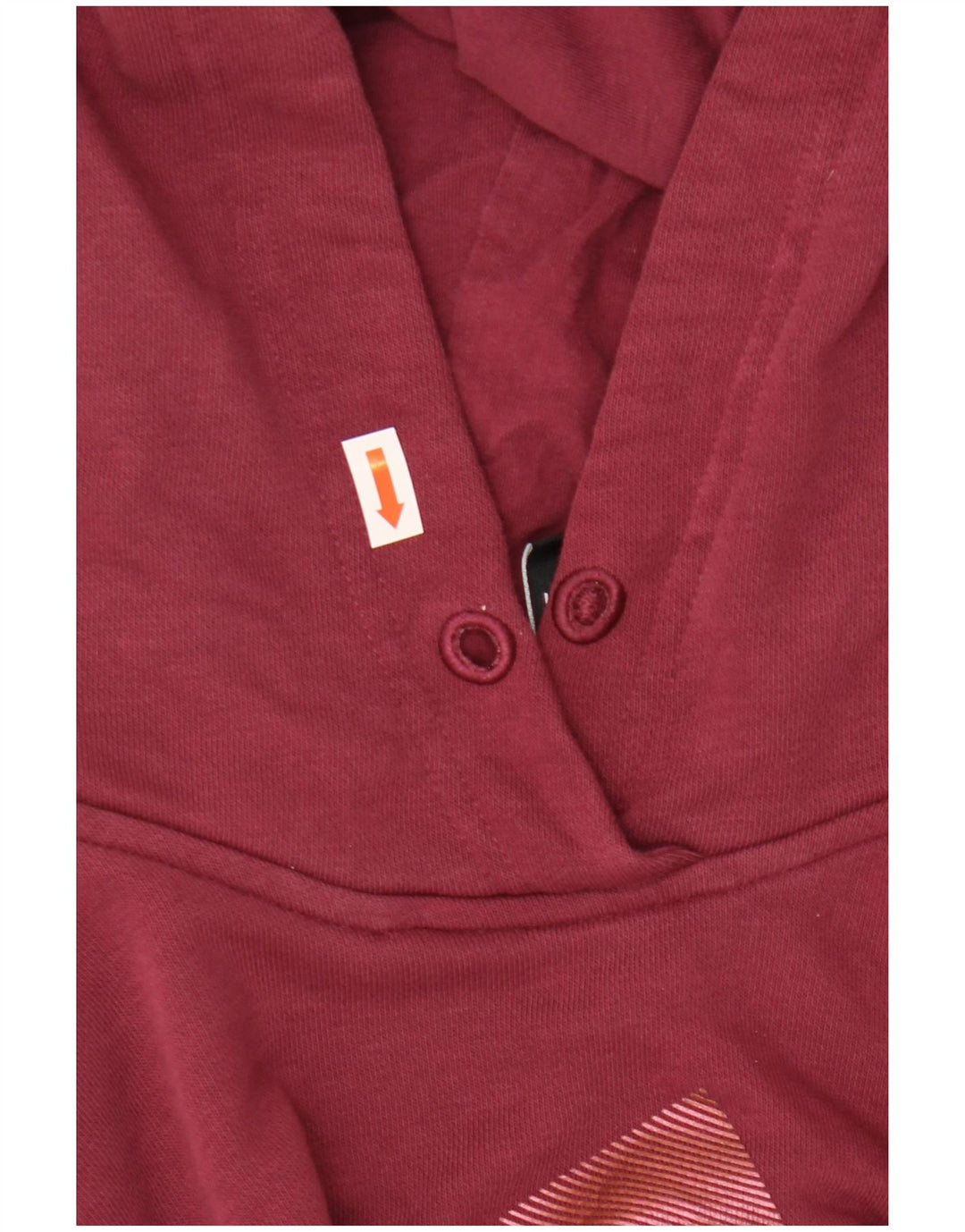 Maglione con cappuccio grafico oversize da donna ADIDAS corto UK 8/10 piccolo bordeaux