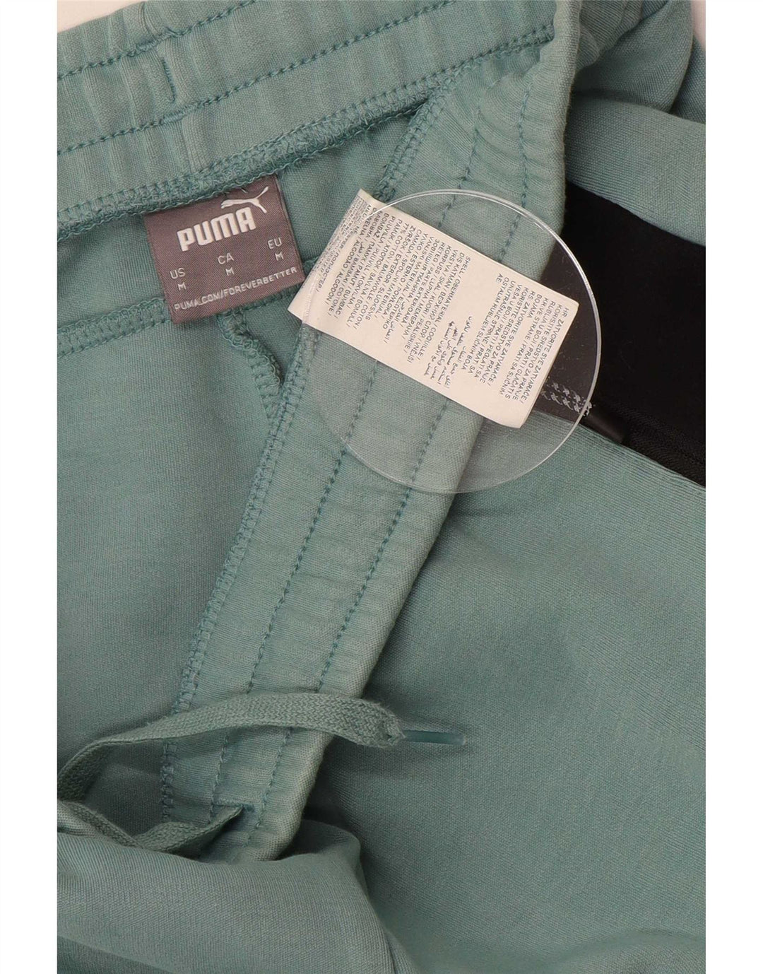 Pantaloni da tuta da uomo Puma in cotone color block verde medio