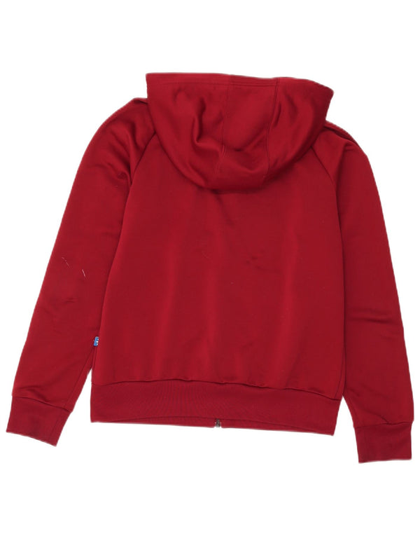 Maglione con cappuccio e zip da donna Adidas UK 12 Poliestere bordeaux medio