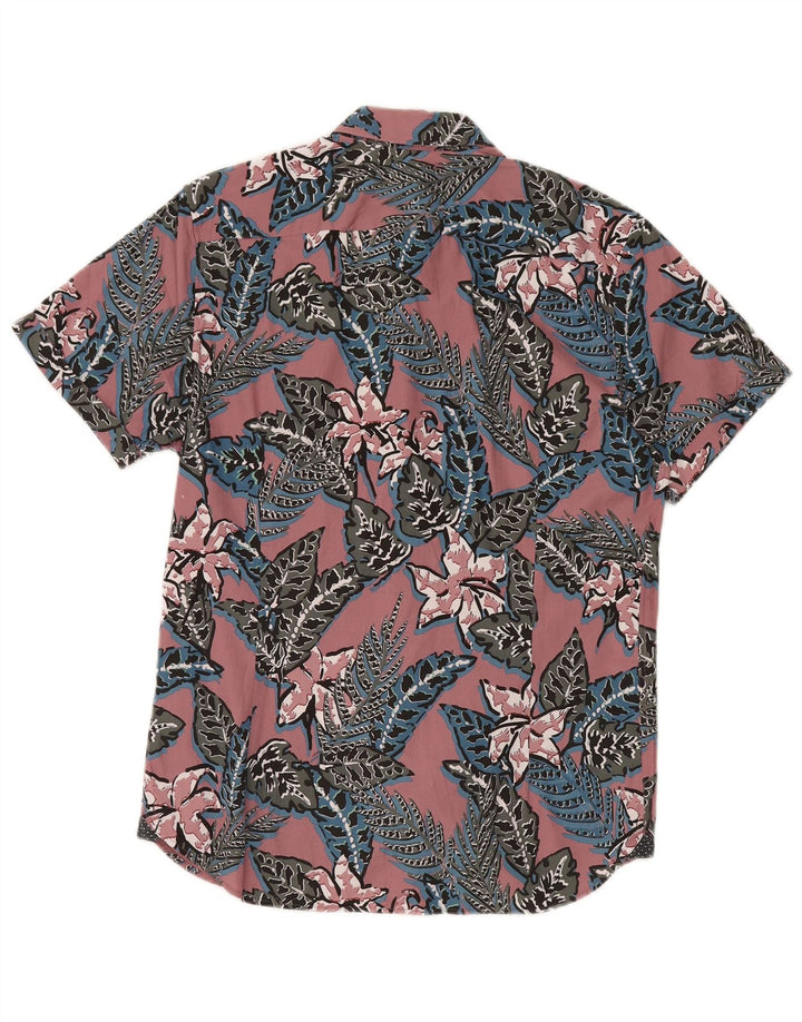 Ted Baker Camicia a maniche corte da uomo Taglia 3 Cotone floreale rosa medio